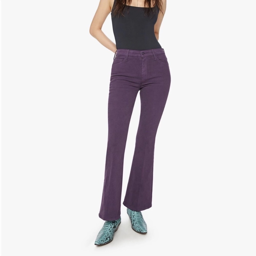 MOTHER the weekender Jeans in blackberry cordial Flare Purple Size 25